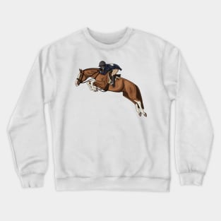 Hunter Chestnut Over Fences with Full Chrome Crewneck Sweatshirt